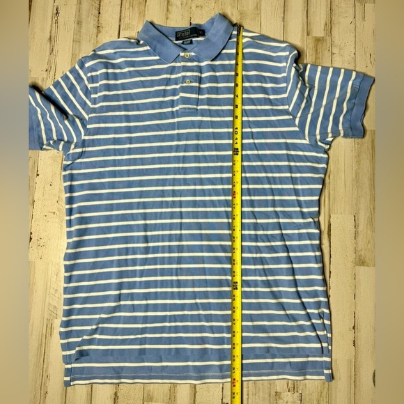 Polo Ralph Lauren Shirt Mens XL Blue/White Stripe Pony Preppy - Picture 6 of 9